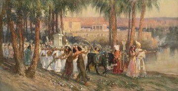  Egyptian Canvas - An Egyptian Procession Frederick Arthur Bridgman